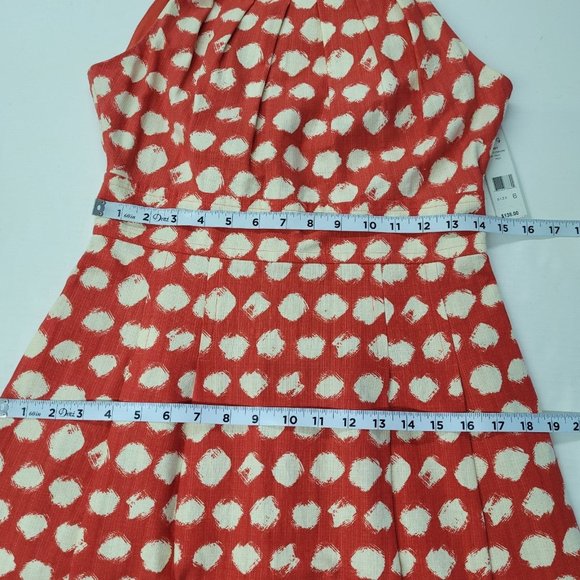 Eliza J Dress Womens 6 Red Print Fit & Flare Pockets Sleeveless Back Zip Lined - Picture 14 of 16